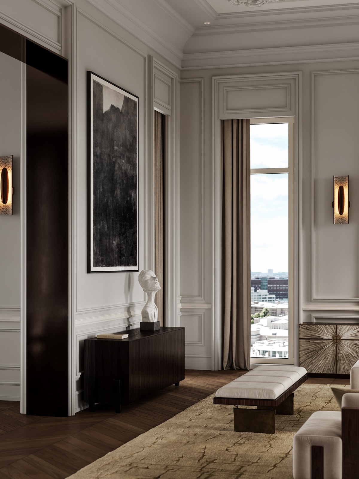 Hamovniki Penthouse — холл — деталь, дизайн-проект квартиры